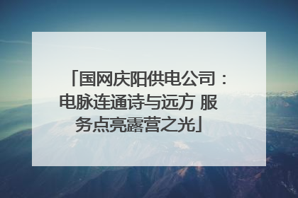 国网庆阳供电公司：电脉连通诗与远方 服务点亮露营之光