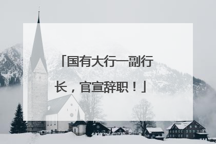 国有大行一副行长，官宣辞职！