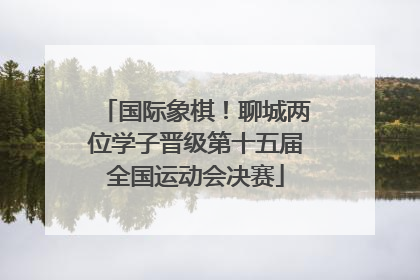 国际象棋！聊城两位学子晋级第十五届全国运动会决赛