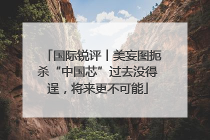 国际锐评丨美妄图扼杀“中国芯”过去没得逞，将来更不可能