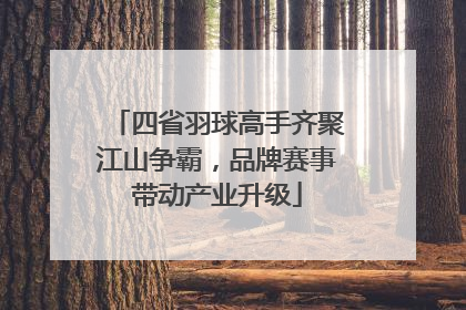 四省羽球高手齐聚江山争霸，品牌赛事带动产业升级