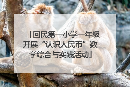 回民第一小学一年级开展“认识人民币”数学综合与实践活动
