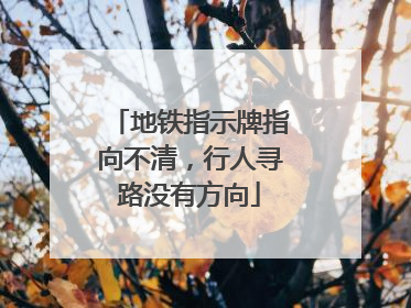地铁指示牌指向不清，行人寻路没有方向