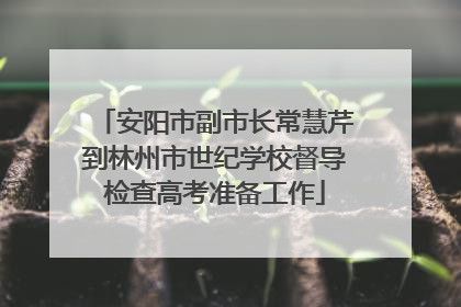 安阳市副市长常慧芹到林州市世纪学校督导检查高考准备工作