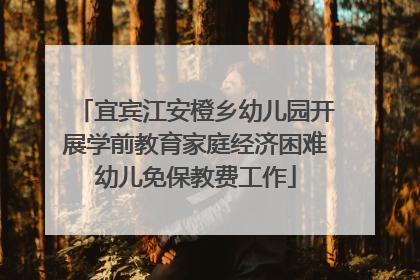 宜宾江安橙乡幼儿园开展学前教育家庭经济困难幼儿免保教费工作
