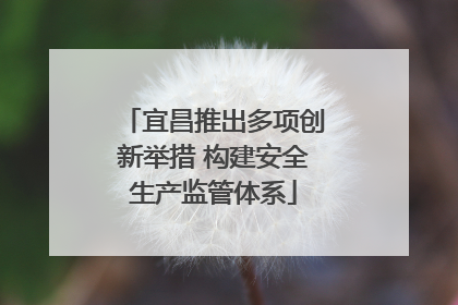 宜昌推出多项创新举措 构建安全生产监管体系