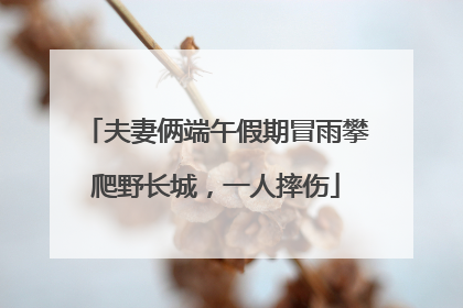夫妻俩端午假期冒雨攀爬野长城，一人摔伤