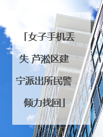 女子手机丢失 芦淞区建宁派出所民警倾力找回