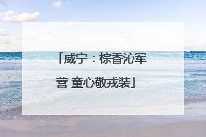 威宁：棕香沁军营 童心敬戎装