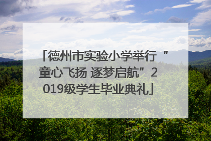 德州市实验小学举行“童心飞扬 逐梦启航”2019级学生毕业典礼
