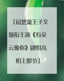 屈楚萧王子文领衔主演《有朵云像你》剧组亮相上影节