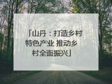 山丹：打造乡村特色产业 推动乡村全面振兴