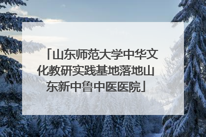 山东师范大学中华文化教研实践基地落地山东新中鲁中医医院
