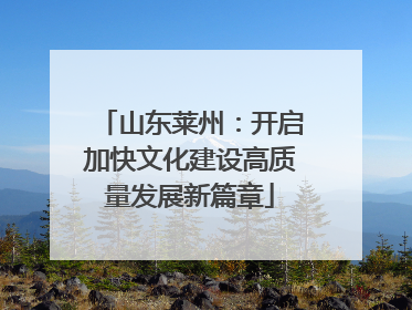 山东莱州：开启加快文化建设高质量发展新篇章
