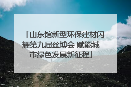 山东馆新型环保建材闪耀第九届丝博会 赋能城市绿色发展新征程