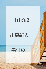 山东2市最新人事任免