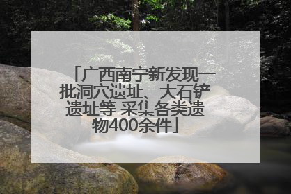 广西南宁新发现一批洞穴遗址、大石铲遗址等 采集各类遗物400余件