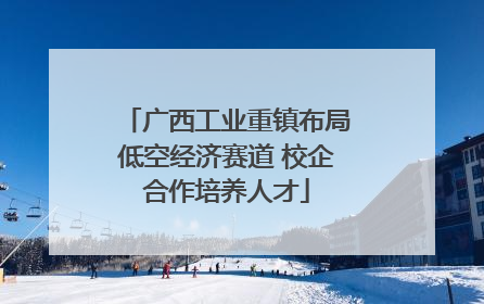 广西工业重镇布局低空经济赛道 校企合作培养人才