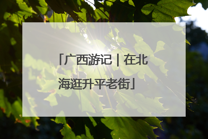 广西游记｜在北海逛升平老街