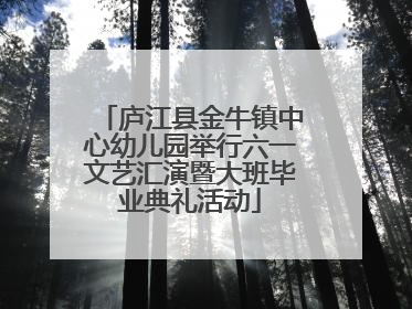 庐江县金牛镇中心幼儿园举行六一文艺汇演暨大班毕业典礼活动