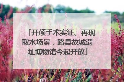 开颅手术实证、再现取水场景，路县故城遗址博物馆今起开放