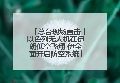 总台现场直击丨以色列无人机在伊朗低空飞翔 伊全面开启防空系统