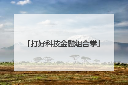 打好科技金融组合拳