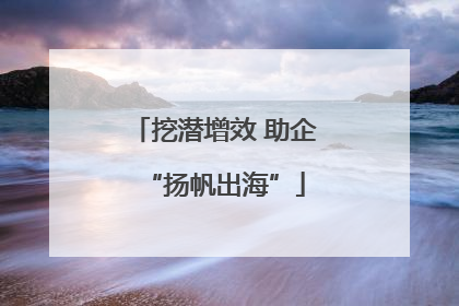 挖潜增效 助企“扬帆出海”