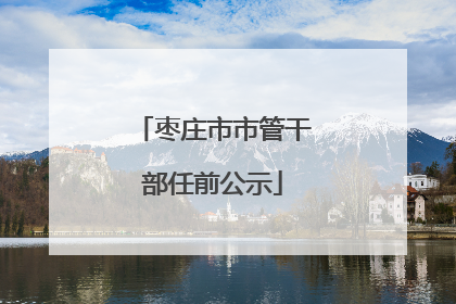 枣庄市市管干部任前公示