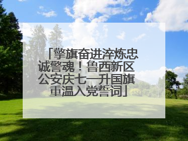 擎旗奋进淬炼忠诚警魂！鲁西新区公安庆七一升国旗 重温入党誓词