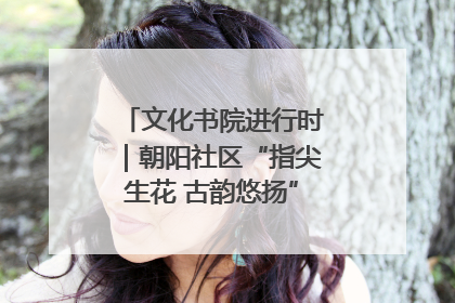文化书院进行时｜朝阳社区“指尖生花 古韵悠扬”公益课堂开课了
