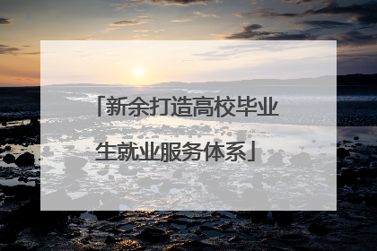 新余打造高校毕业生就业服务体系