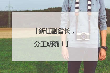 新任副省长，分工明确！
