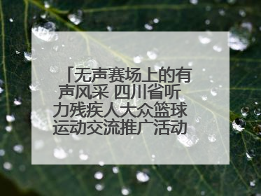 无声赛场上的有声风采 四川省听力残疾人大众篮球运动交流推广活动圆满落幕