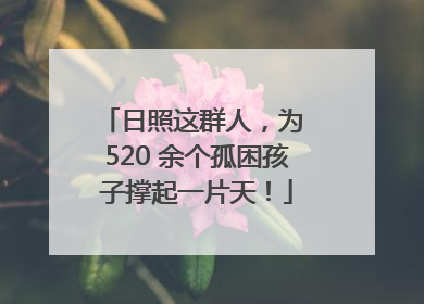 日照这群人，为 520 余个孤困孩子撑起一片天！