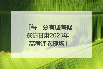 每一分有理有据 探访甘肃2025年高考评卷现场