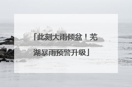 此刻大雨倾盆！芜湖暴雨预警升级