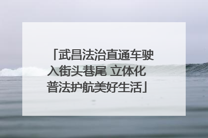 武昌法治直通车驶入街头巷尾 立体化普法护航美好生活