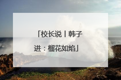 校长说丨韩子进：榴花如焰