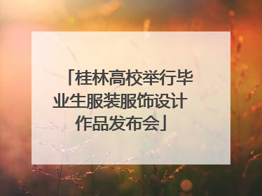 桂林高校举行毕业生服装服饰设计作品发布会