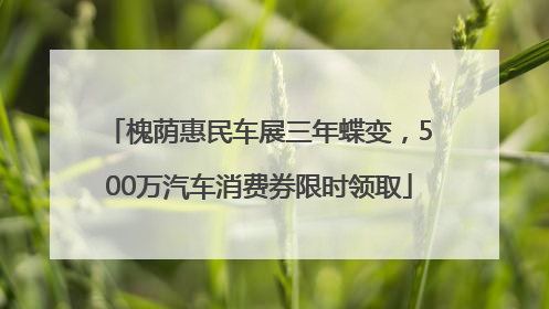槐荫惠民车展三年蝶变，500万汽车消费券限时领取