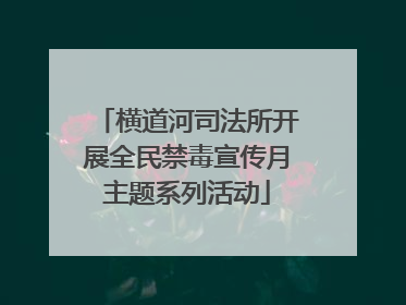 横道河司法所开展全民禁毒宣传月主题系列活动