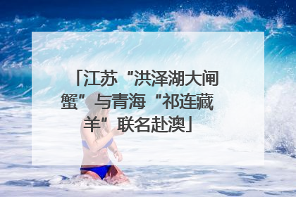江苏“洪泽湖大闸蟹”与青海“祁连藏羊”联名赴澳
