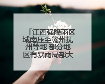 江西强降雨区域南压至赣州抚州等地 部分地区有暴雨局部大暴雨