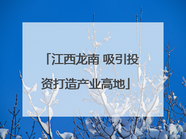 江西龙南 吸引投资打造产业高地