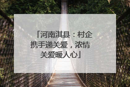 河南淇县：村企携手递关爱，浓情关爱暖人心