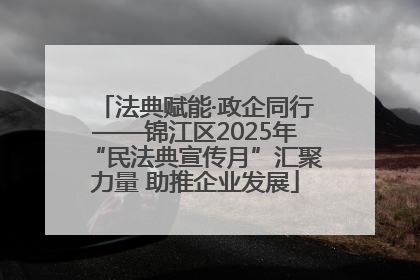法典赋能·政企同行——锦江区2025年“民法典宣传月”汇聚力量 助推企业发展