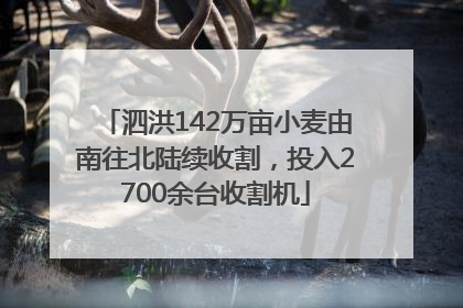 泗洪142万亩小麦由南往北陆续收割，投入2700余台收割机