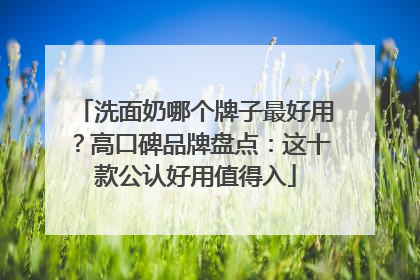 洗面奶哪个牌子最好用？高口碑品牌盘点：这十款公认好用值得入