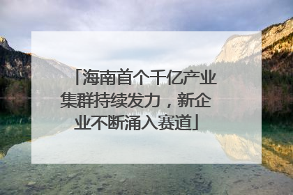 海南首个千亿产业集群持续发力，新企业不断涌入赛道